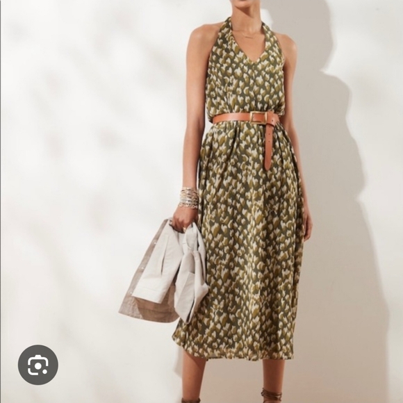 Banana Republic Dresses & Skirts - Banana Republic Halter Lined Midi Dress Womens Size Medium